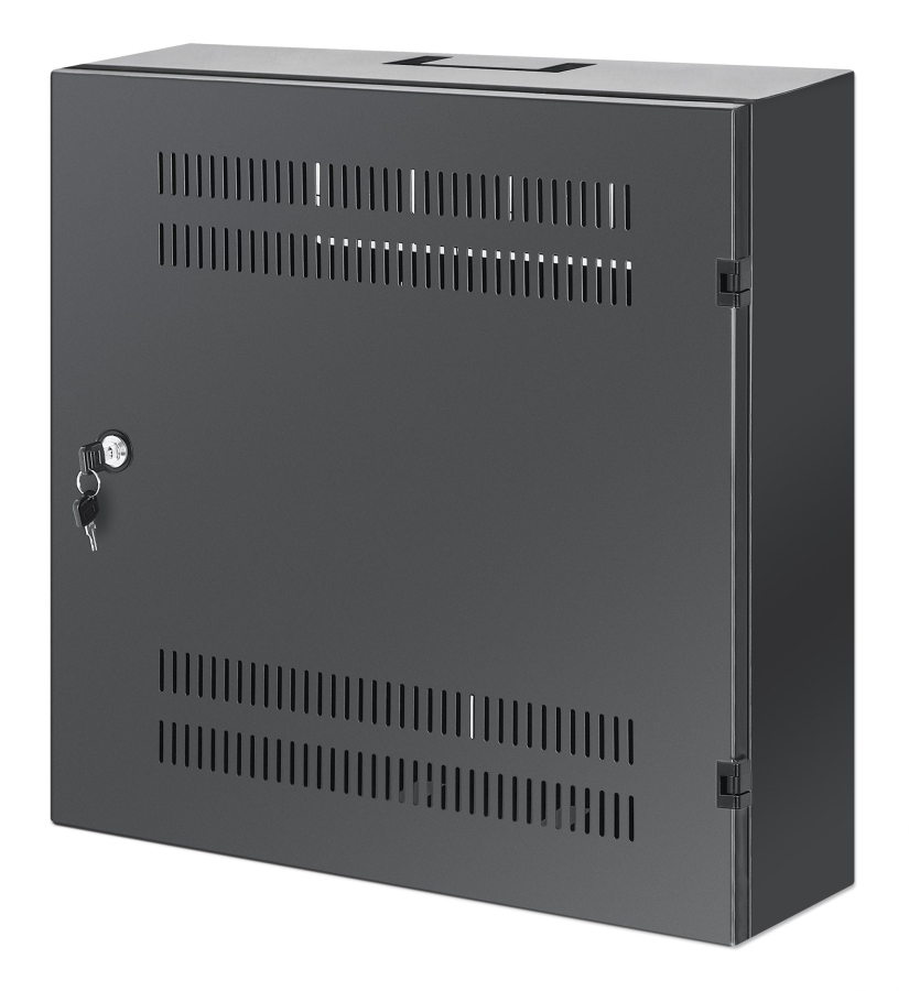 Armadio 19'' a muro a basso profilo con montanti orizzontali 4U e verticali 2U